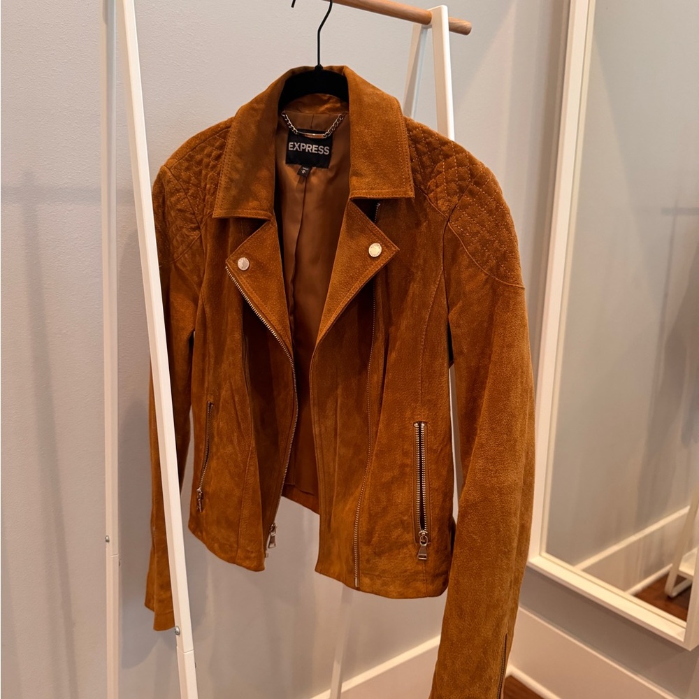 Express Tan Leather Jacket